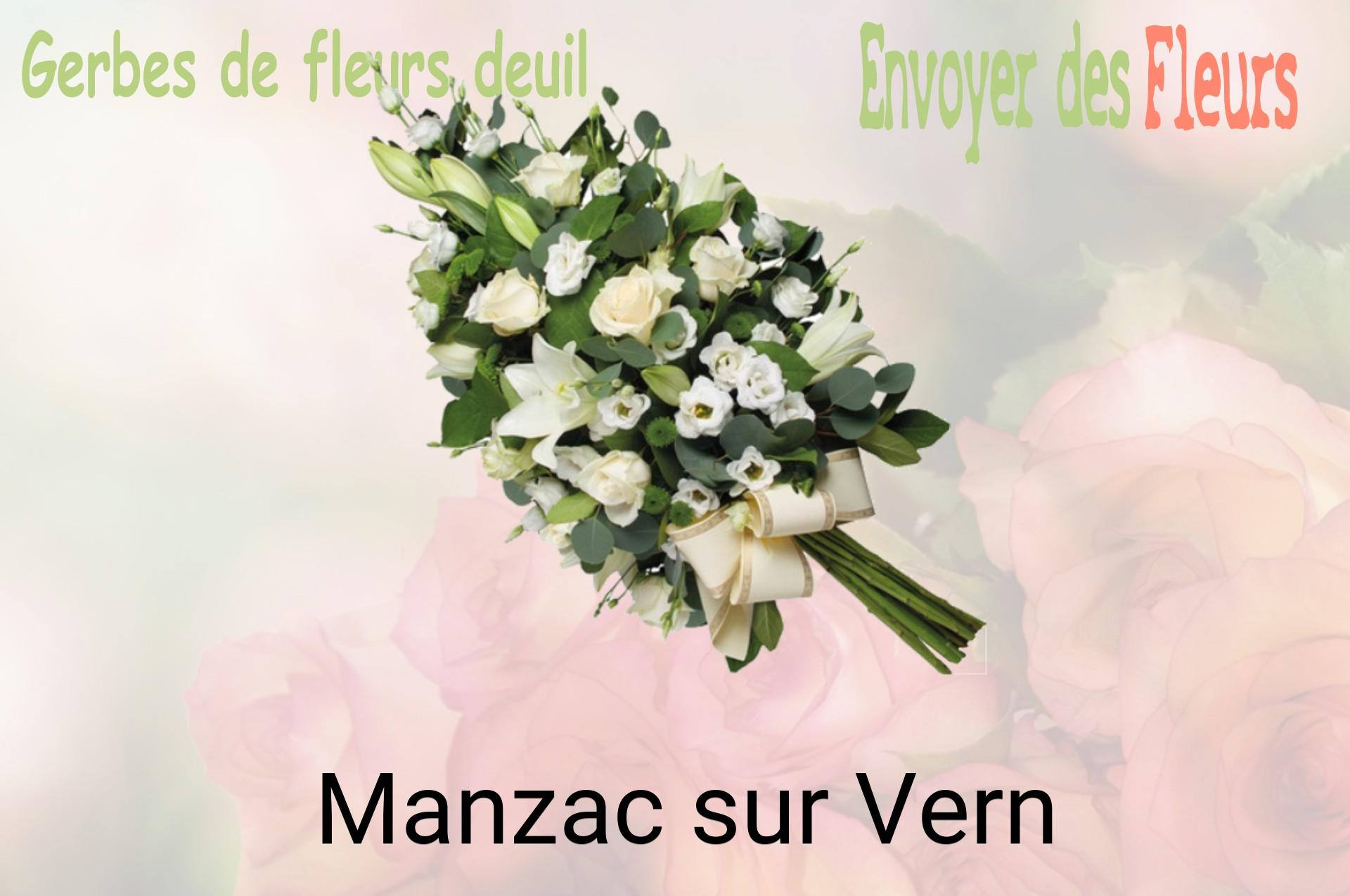 Gerbe de fleurs de deuil livrée à Manzac-sur-Vern